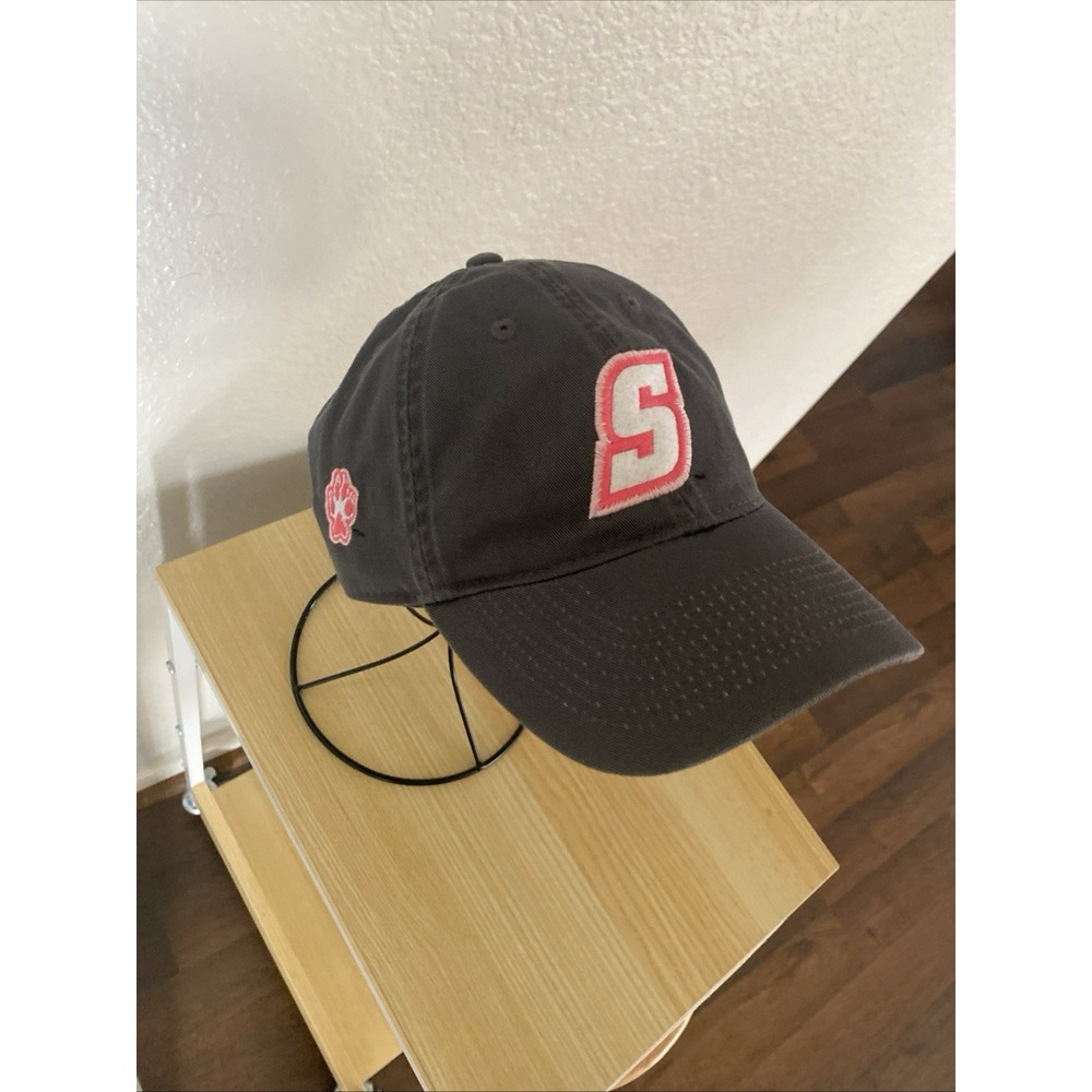 Sam Houston State Legacy 92 Plain Logo Hat Grey Pink S Paw Embroidered Legacy92